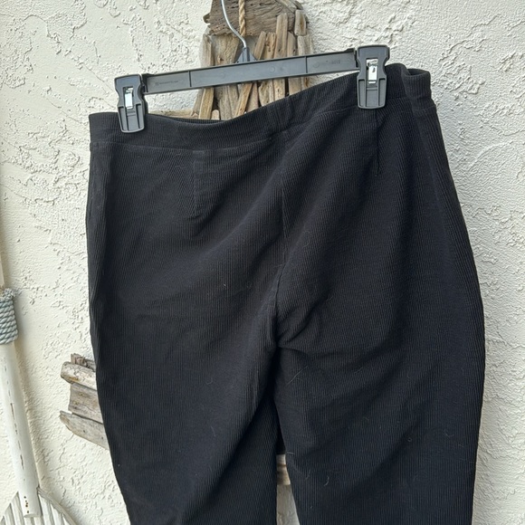 Eileen fisher large black mini rib tencel blend leggings EUC - Picture 2 of 5